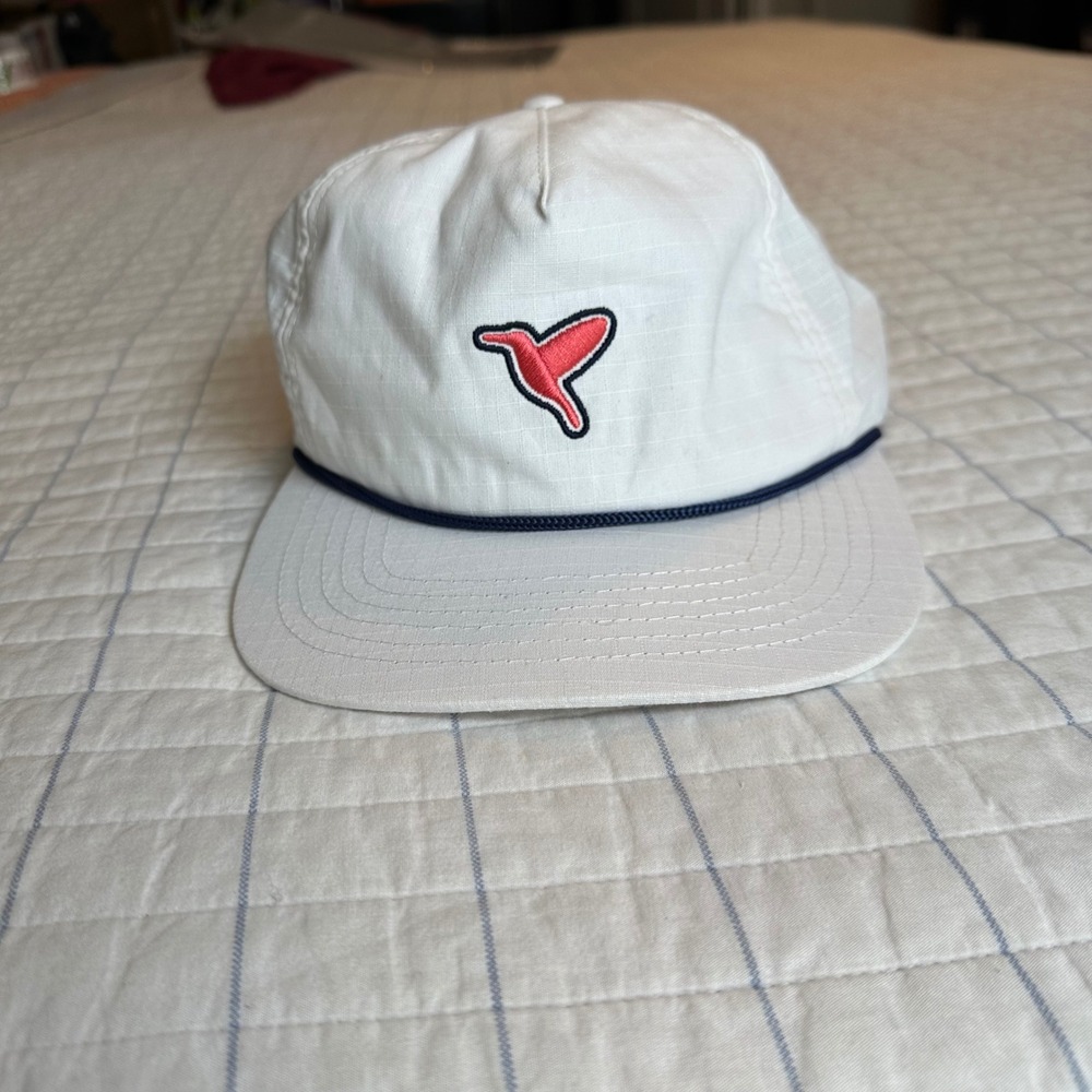 Birddogs‎ Mens White Ripstop Rope Hat Embroidered Logo Snapback Cap Golf Hat